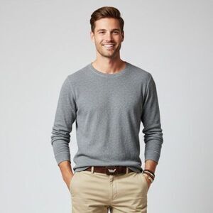 Vineyard Vines Gray Offroad Duofold Crewneck Size X-Large NWT